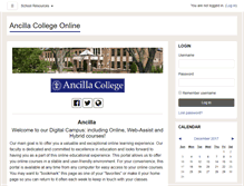 Tablet Screenshot of ancilla.learninghouse.com